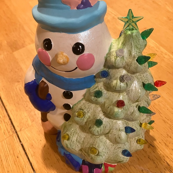 Hand Crafted Other - Hand painted snowman tree